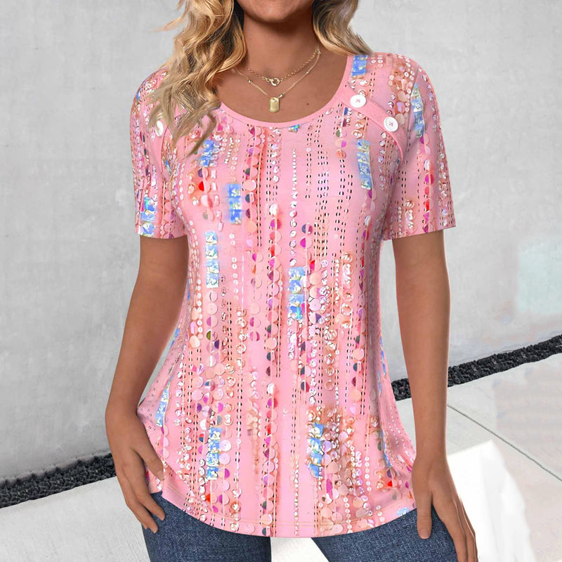 Zomerblouse "Tuinfeest" – Stijlvol & fijn