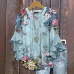 Zomerblouse "Tuinfeest" – Elegant & zomers