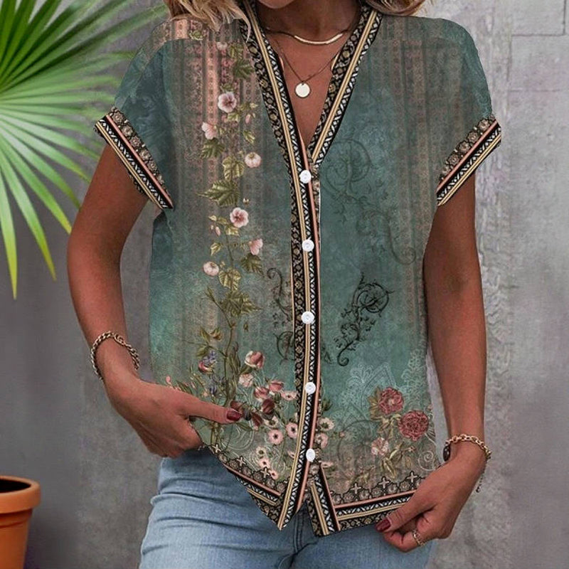 Zomerblouse "Tuinfeest" – Elegant & zomers