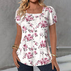 Zomerblouse "Koffietijd" – Natuurlijk & warm