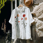 Zomerblouse "Marktdag" – Rustig & stijlvol