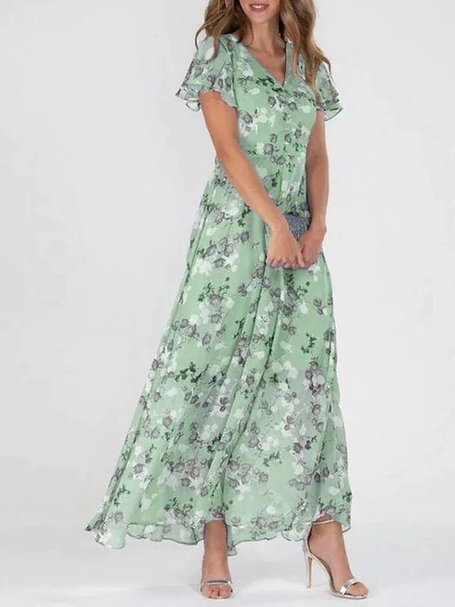 Kaitlyn | Elegante gebloemde maxi jurk