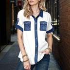 Zomerblouse "Tuinfeest" – Puur & stijlvol