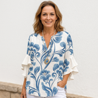 Zomerblouse "Marktdag" – Zacht & chique