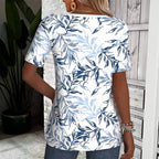 Zomerblouse "Koffietijd" – Klassiek & lief