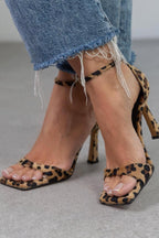 Giulia™ | Sandalen met hoge hak en dierenprint