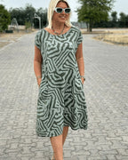 Nelia™ - Zomer jurk met ronde hals en mooie print