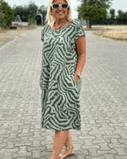 Nelia™ - Zomer jurk met ronde hals en mooie print