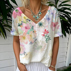 Zomerblouse "Koffietijd" – Lief & elegant