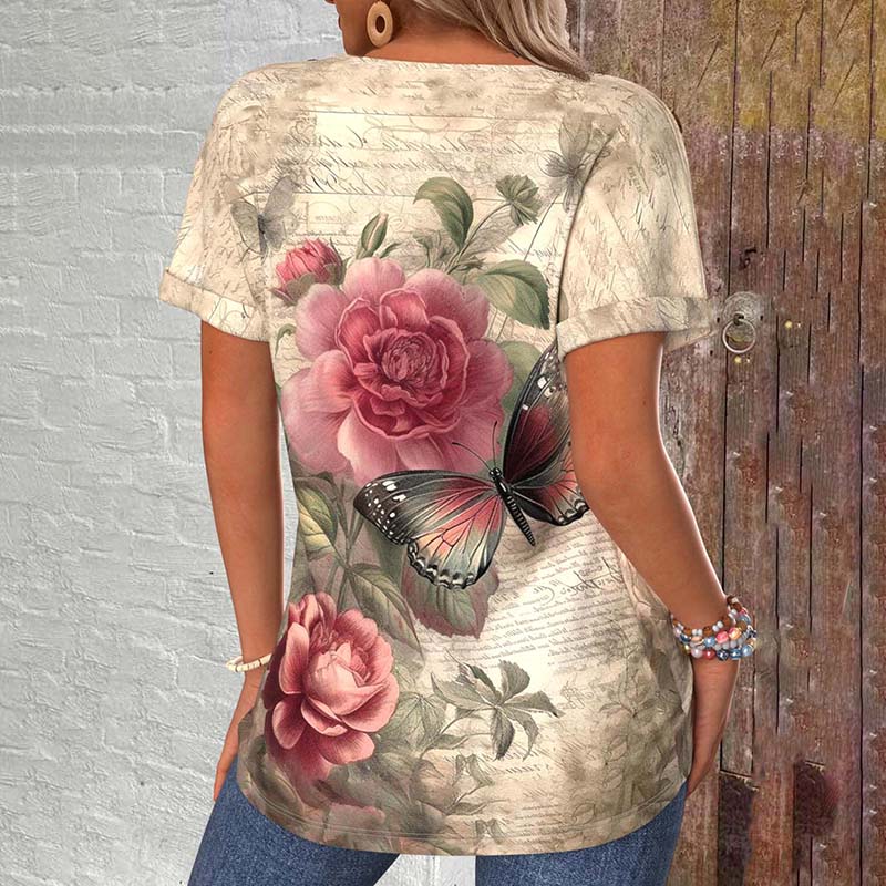 Zomerblouse "Tuinfeest" – Warm & stijlvol
