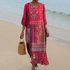 Tania | Etnisch geprinte maxi jurk