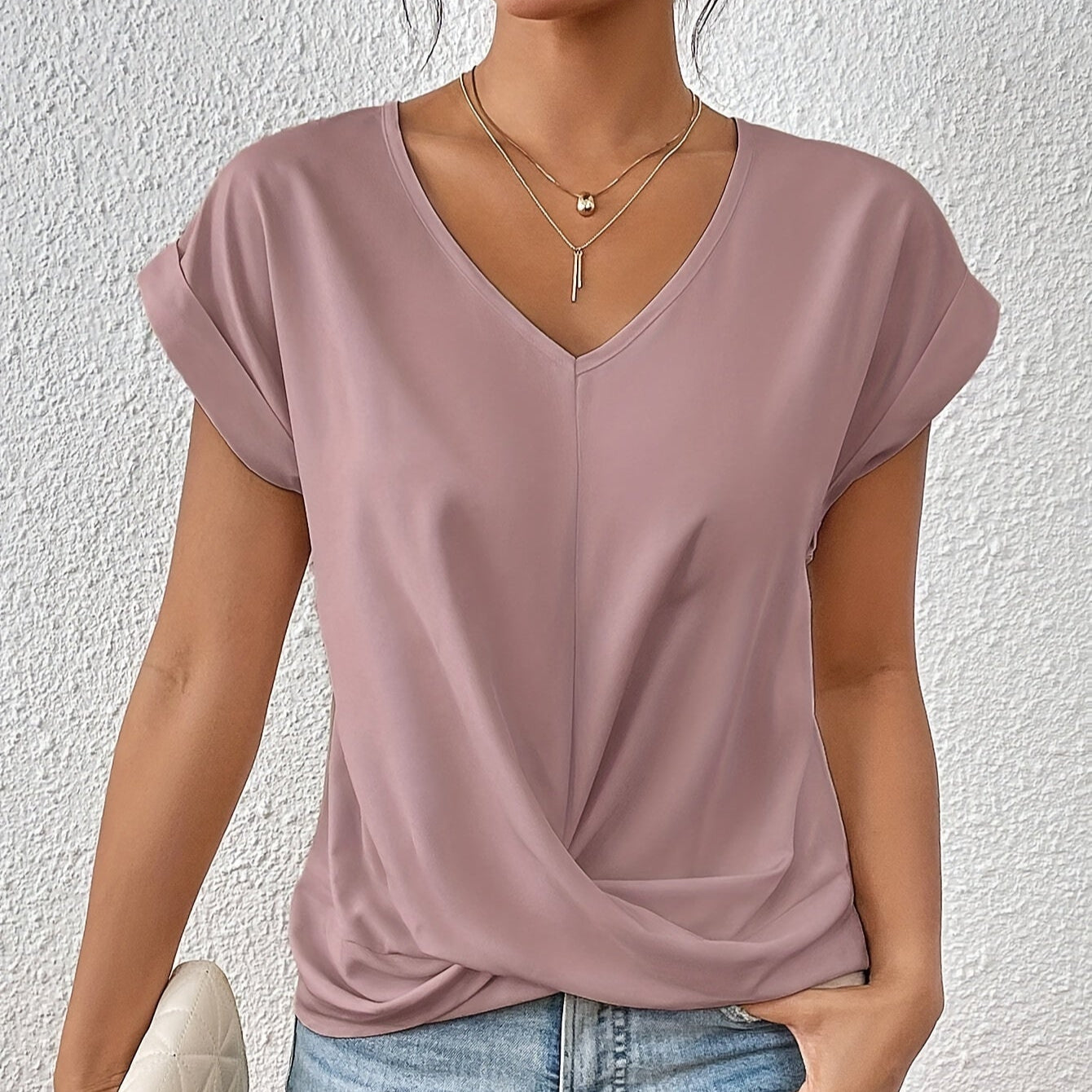Doreen | V-hals shirt met flatterende pasvorm