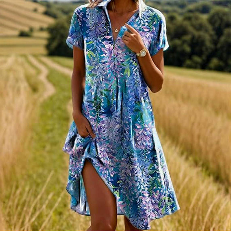 Zomerjurk "Koffietijd" – Elegant & vrolijk
