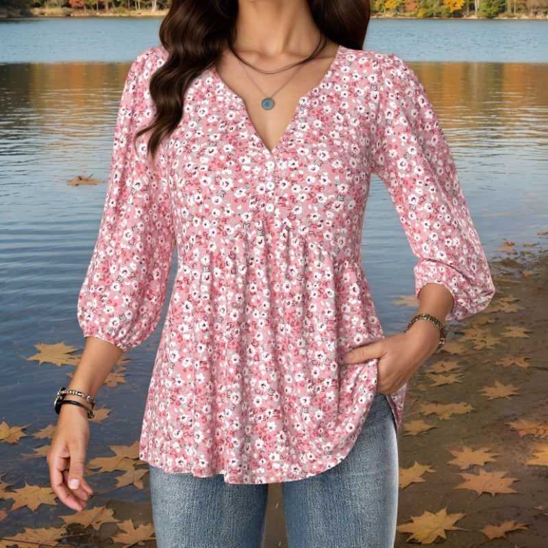 Zomerblouse "Tuinfeest" – Zacht & stijlvol
