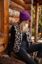 Anja | Vest met luipaardprint