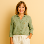 Avril | Elegante blouse met speelse prints