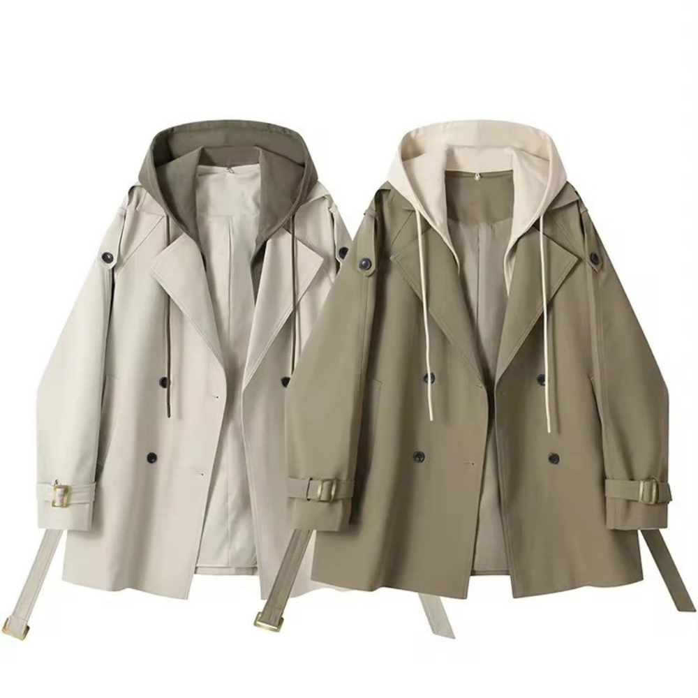 Richelle | Trenchcoat met capuchon