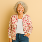 Hazel | Bomberjack met trendy bloemenprint