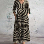 Kyla | Vintage gestreepte maxi-jurk