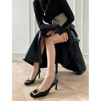 Narella™ | Elegante sandalen met middelhoge hak en vierkante neus