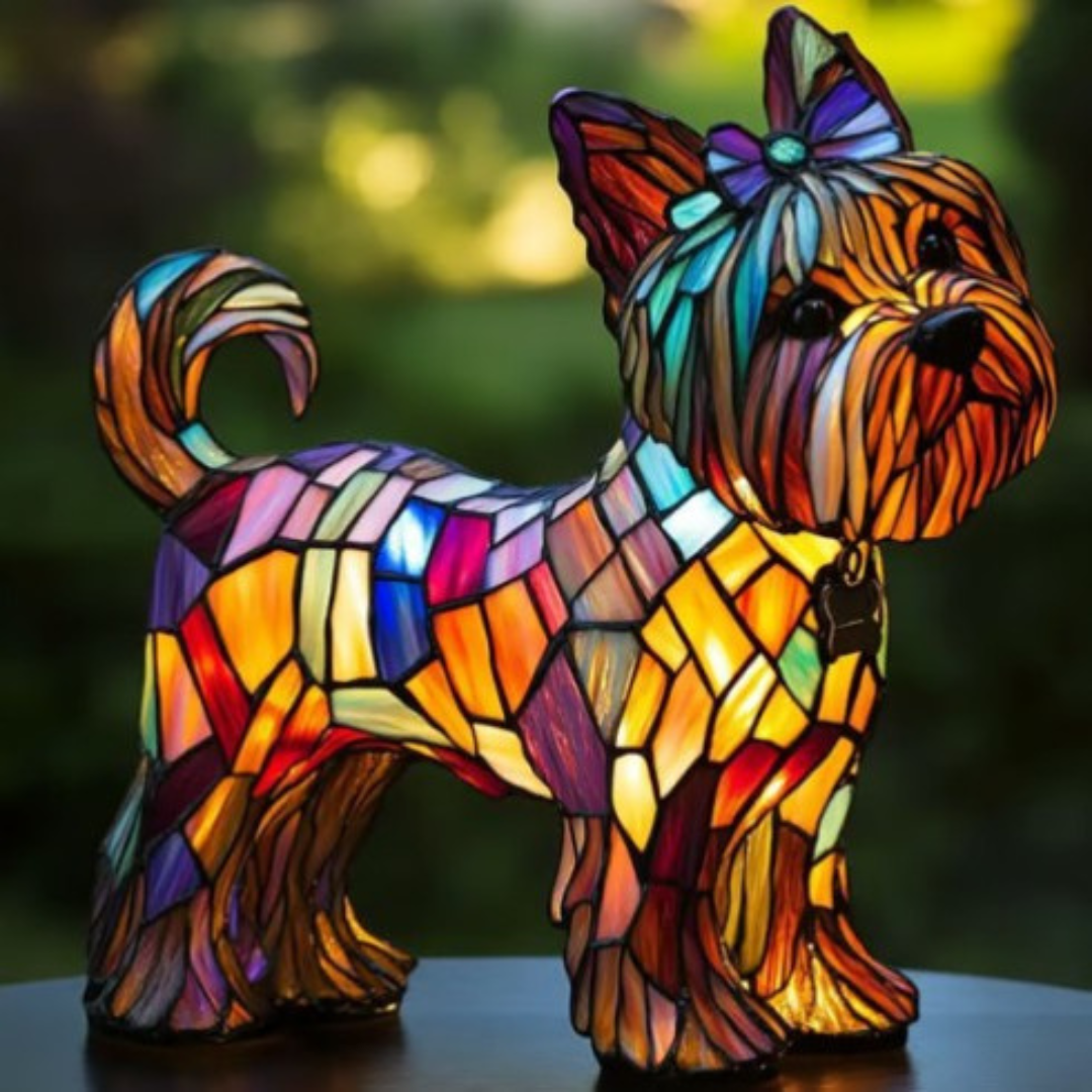 Zouzou  | Magische hondenlamp van gekleurd glas