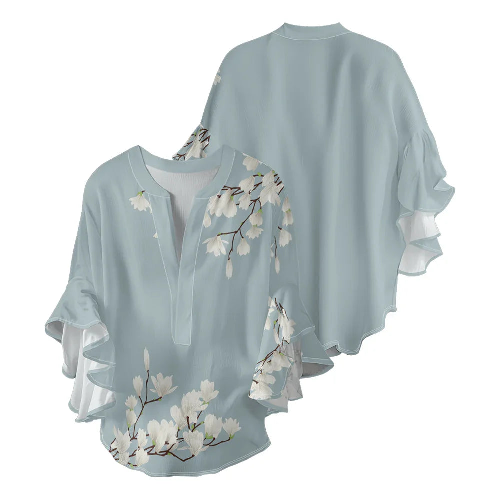 Zomerblouse "Tuinfeest" – Tijdloos & chic