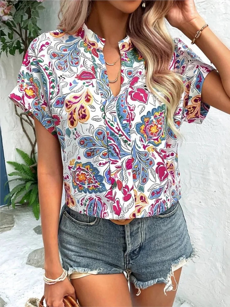 Loraine | Kleurrijke blouse met speelse print