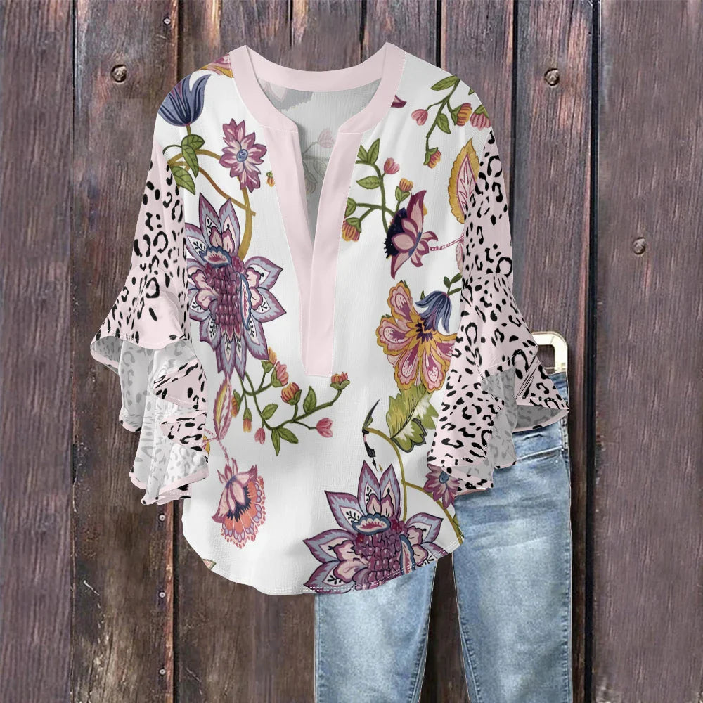 Zomerblouse "Tuinfeest" – Tijdloos & chic