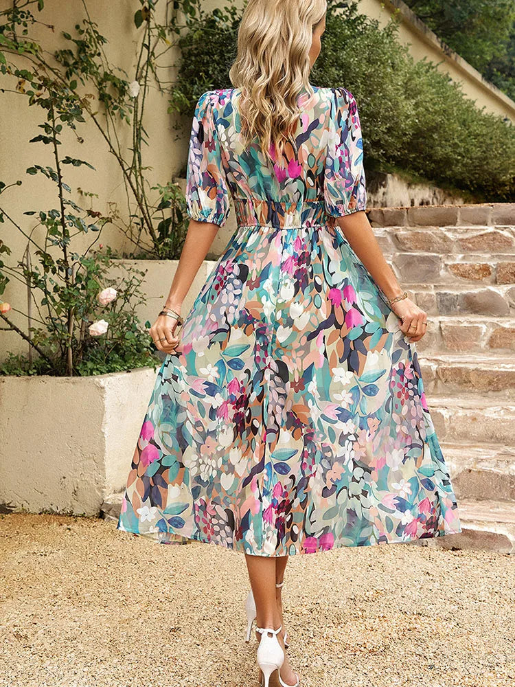 Ezme | Charmante midi-jurk met speelse print