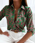 Freya | Trendy blouse met artistieke print