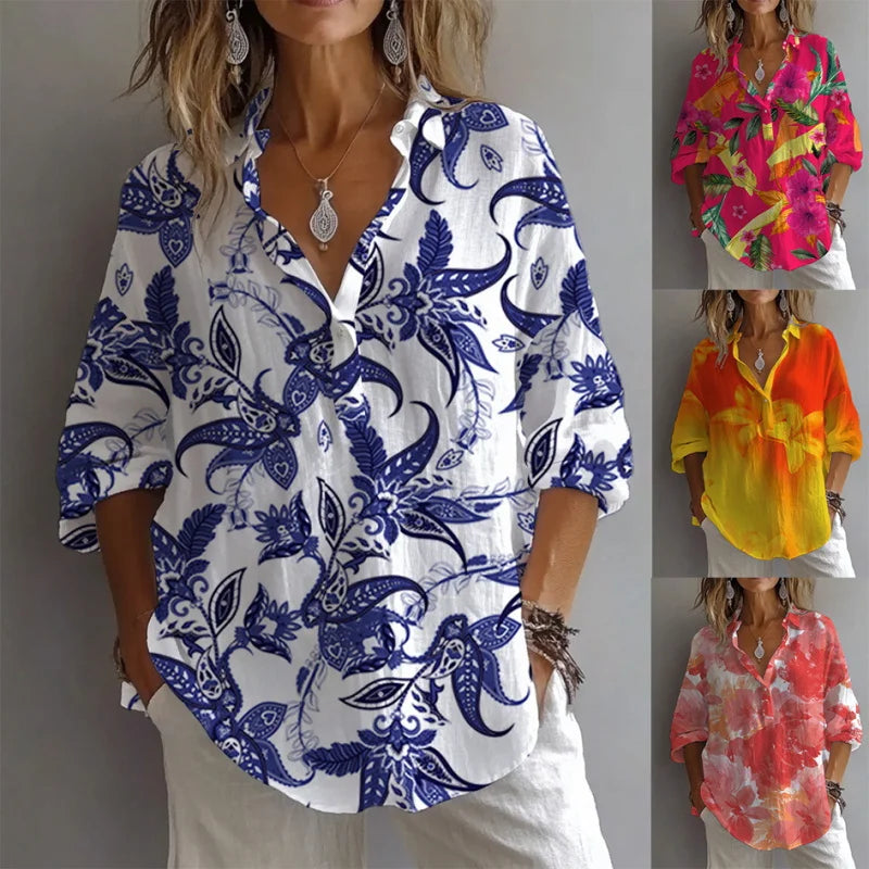 Zomerblouse "Tuinfeest" – Fris & vrouwelijk