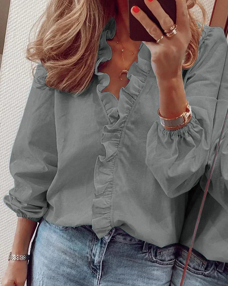 Enola | Charmante blouse met speelse ruches