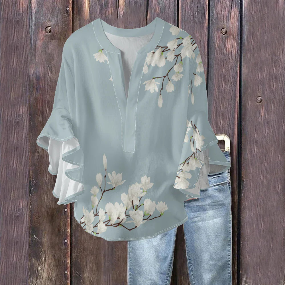 Zomerblouse "Tuinfeest" – Tijdloos & chic