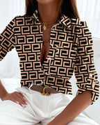 Freya | Trendy blouse met artistieke print