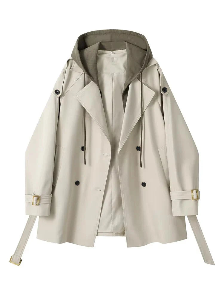 Richelle | Trenchcoat met capuchon