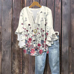 Zomerblouse "Tuinfeest" – Rustig & stijlvol