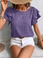 Charmaine | Luchtige blouse met speelse ruches