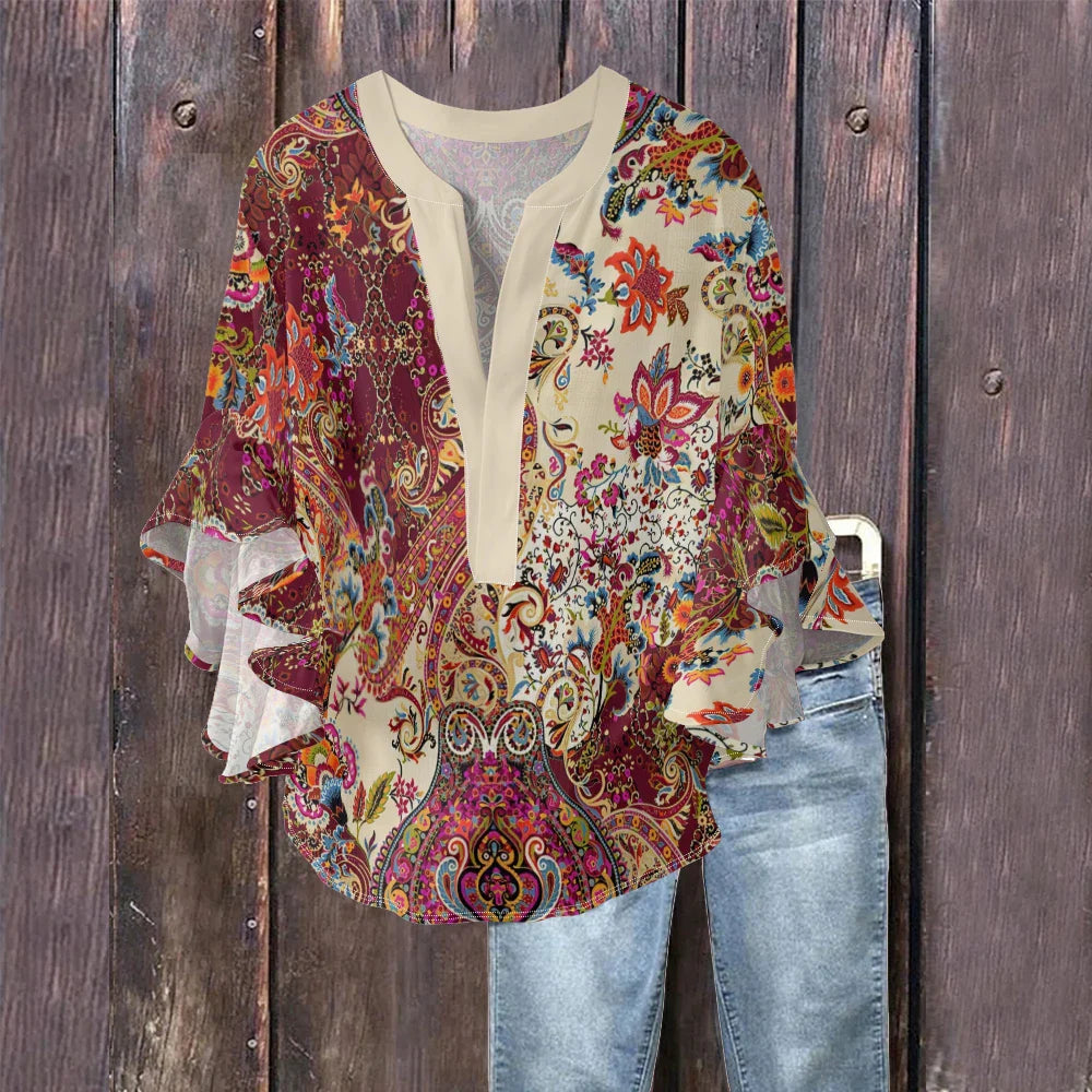 Zomerblouse "Tuinfeest" – Tijdloos & chic