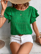 Charmaine | Luchtige blouse met speelse ruches
