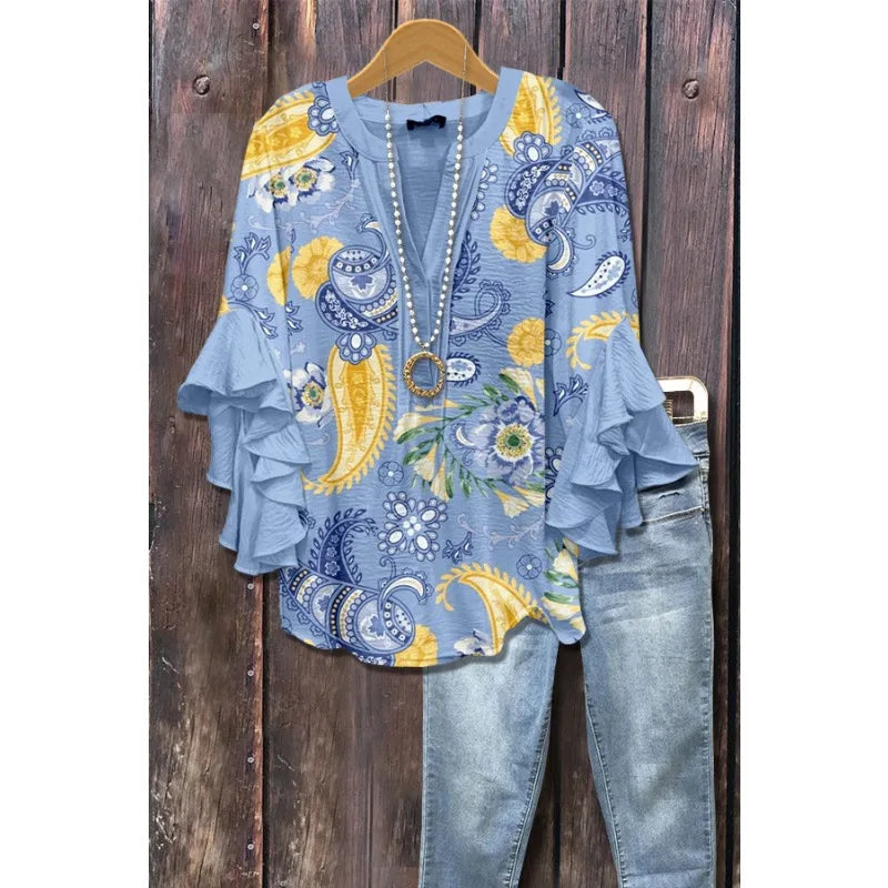 Zomerblouse "Tuinfeest" – Fris & vrouwelijk