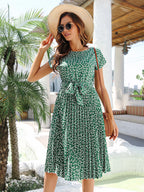 Anette | Trendy jurk met subtiel bloempatroon