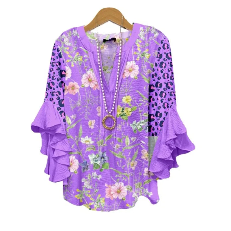 Zomerblouse "Tuinfeest" – Fris & vrouwelijk