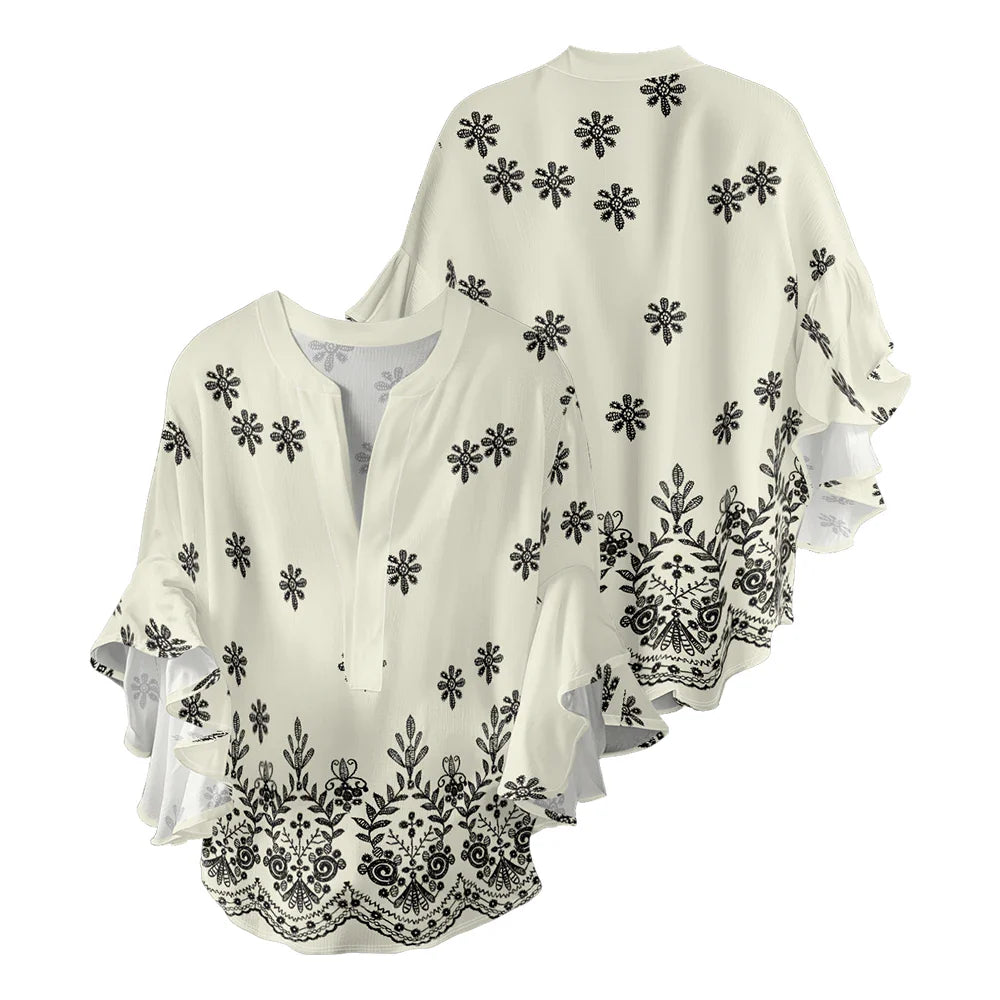 Zomerblouse "Tuinfeest" – Tijdloos & chic
