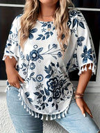 Zomerblouse "Tuinfeest" – Fris & vrouwelijk