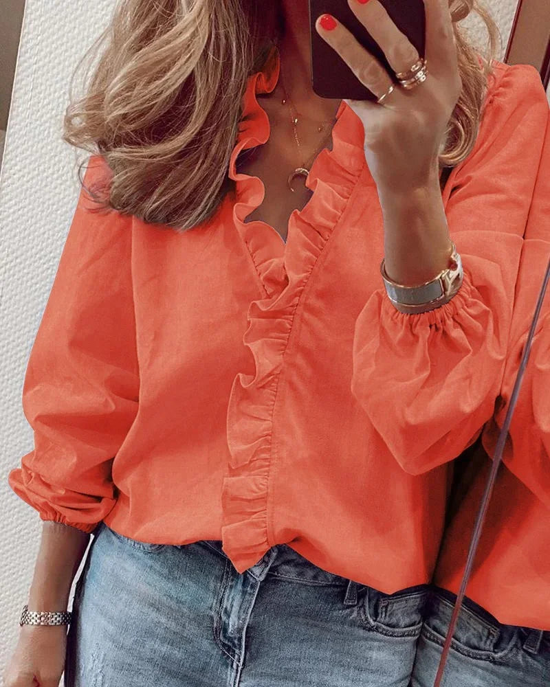 Enola | Charmante blouse met speelse ruches