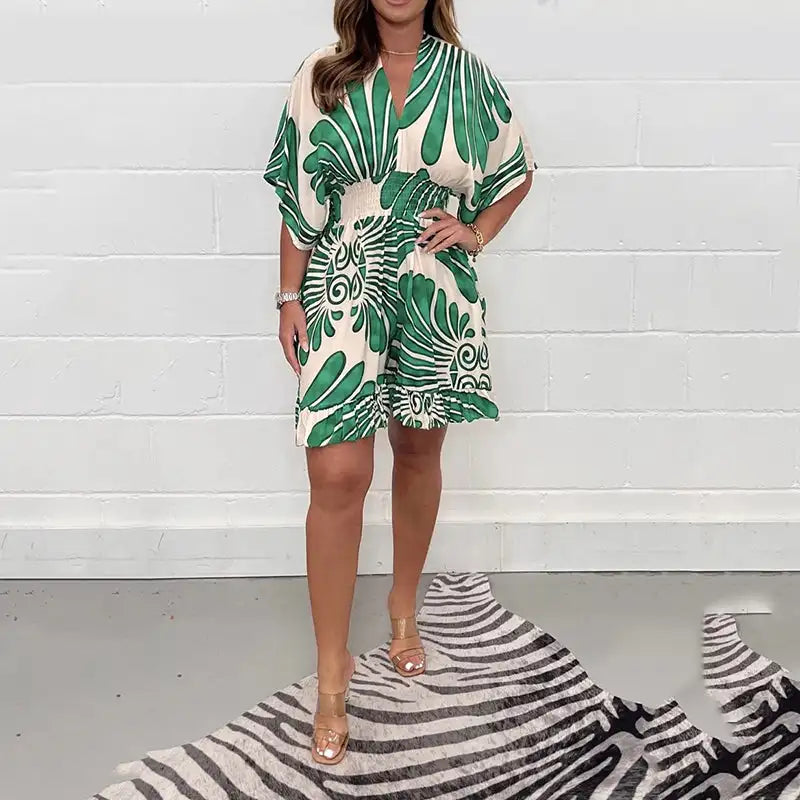 Zomerjumpsuit "Tuinfeest" – Licht & luchtig