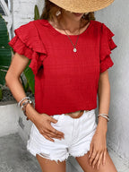 Charmaine | Luchtige blouse met speelse ruches
