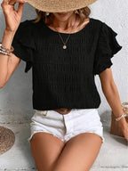 Charmaine | Luchtige blouse met speelse ruches