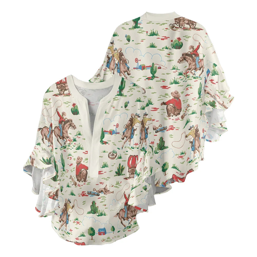 Zomerblouse "Tuinfeest" – Tijdloos & chic