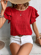 Charmaine | Luchtige blouse met speelse ruches